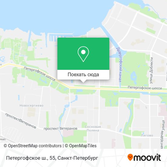 Карта Петергофское ш., 55