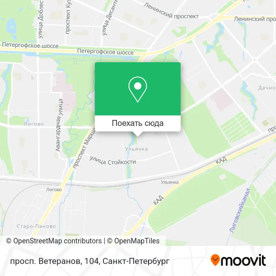 Карта просп. Ветеранов, 104