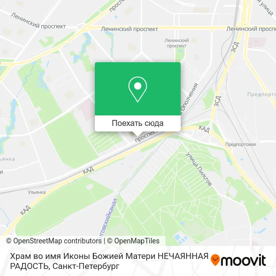 Карта Храм во имя Иконы Божией Матери НЕЧАЯННАЯ РАДОСТЬ