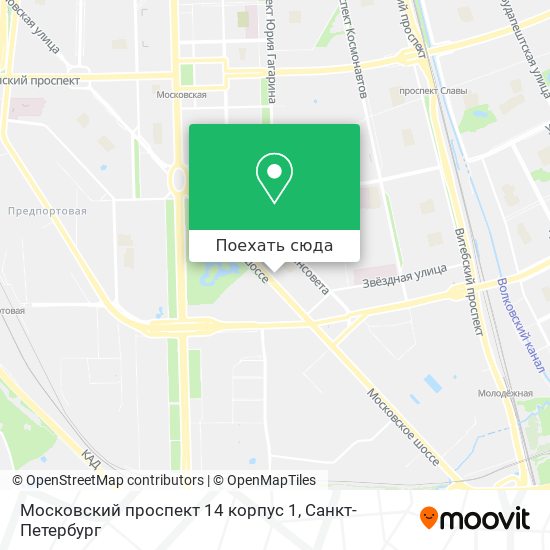 Карта Московский проспект 14 корпус 1