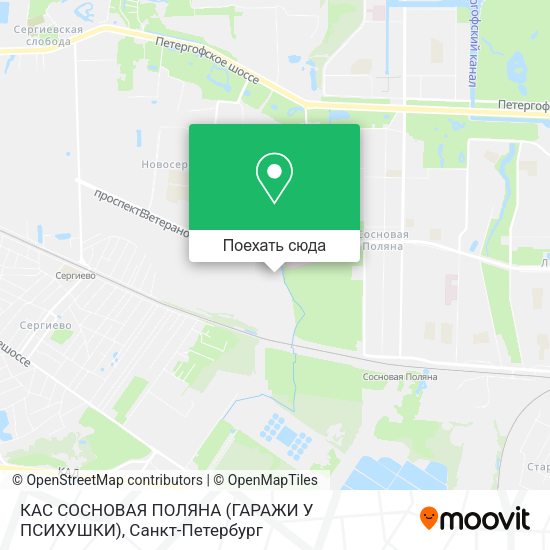 Карта КАС СОСНОВАЯ ПОЛЯНА (ГАРАЖИ У ПСИХУШКИ)