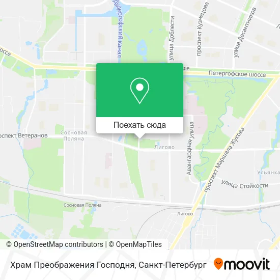 Карта Храм Преображения Господня