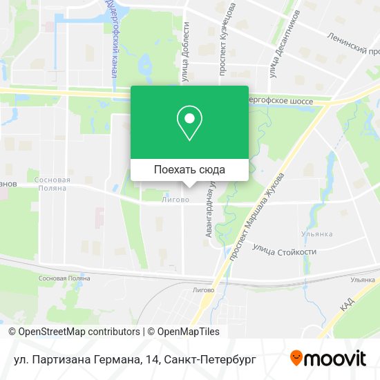 Карта ул. Партизана Германа, 14