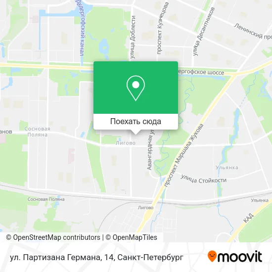 Карта ул. Партизана Германа, 14