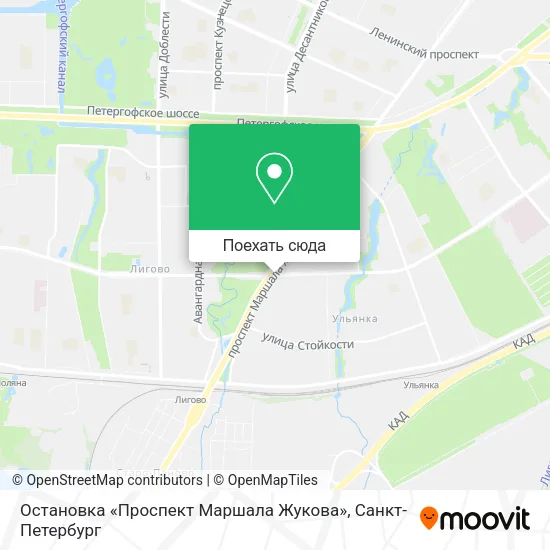 Карта Остановка «Проспект Маршала Жукова»