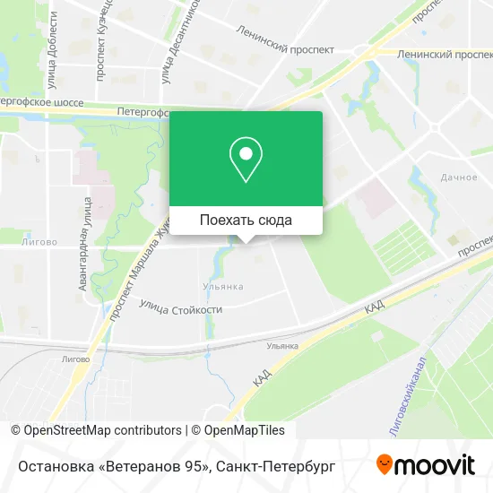 Карта Остановка «Ветеранов 95»