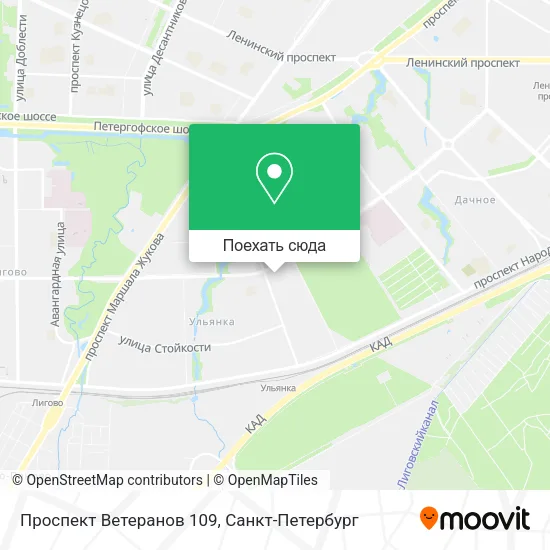 Карта Проспект Ветеранов 109