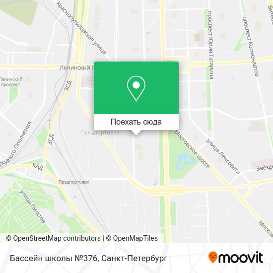 Карта Бассейн школы №376