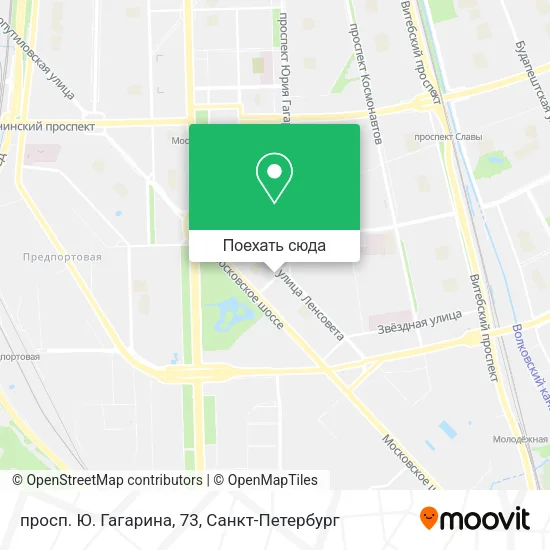 Карта просп. Ю. Гагарина, 73