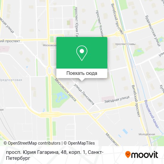 Карта просп. Юрия Гагарина, 48, корп. 1