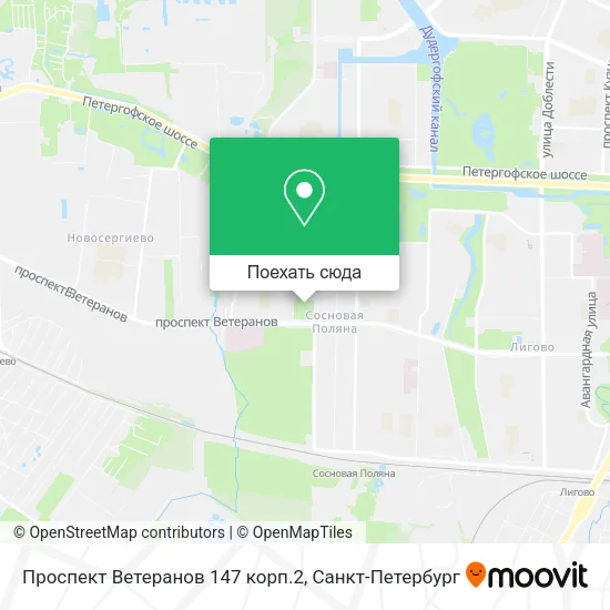 Карта Проспект Ветеранов 147 корп.2