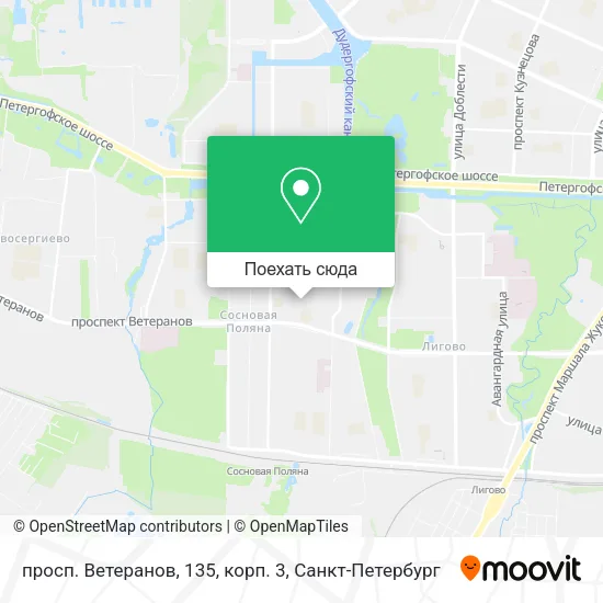 Карта просп. Ветеранов, 135, корп. 3