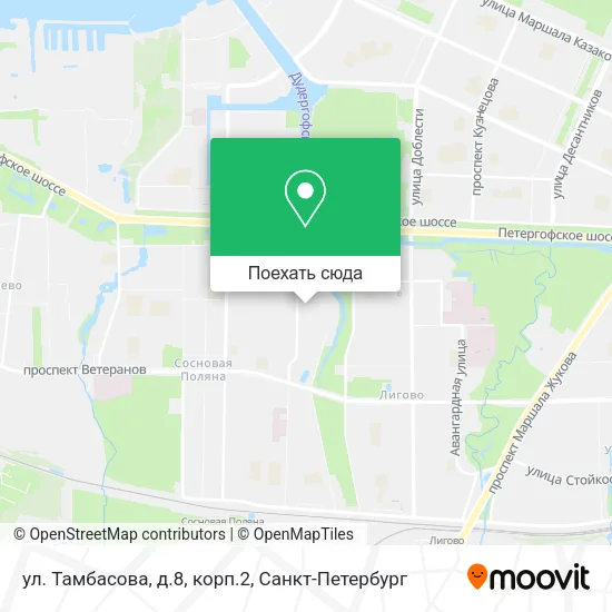 Карта ул. Тамбасова, д.8, корп.2