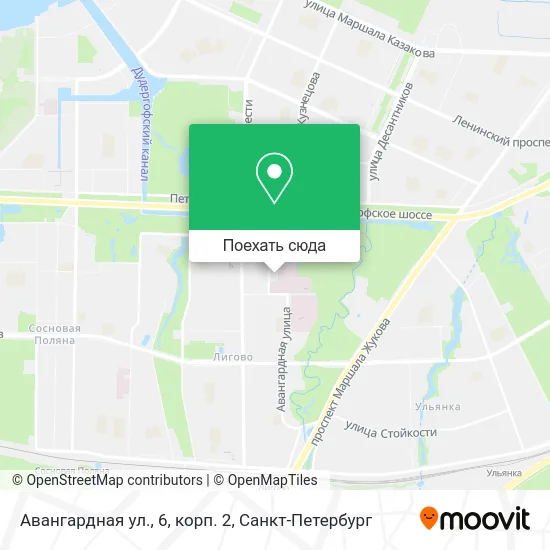 Карта Авангардная ул., 6, корп. 2