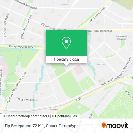 Карта Пр Ветеранов 72 К 1