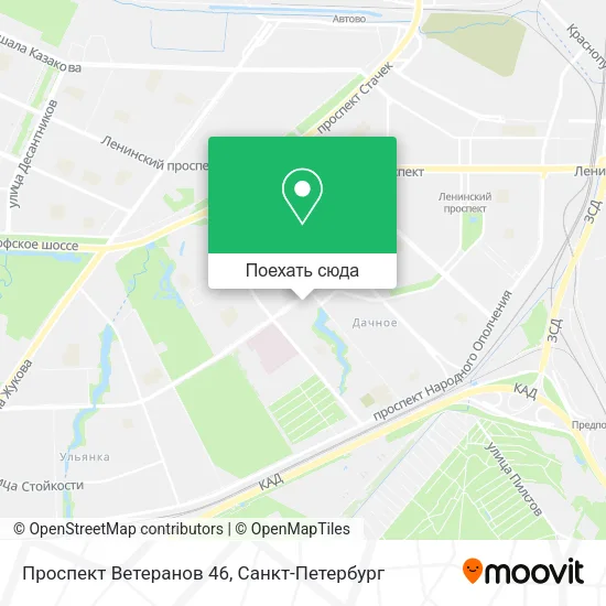 Карта Проспект Ветеранов 46