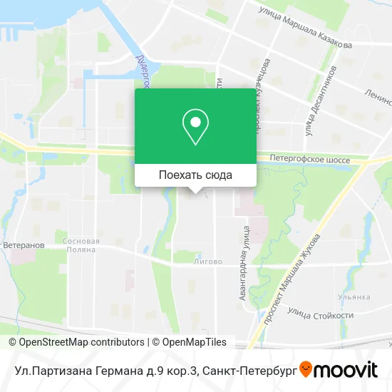 Карта Ул.Партизана Германа д.9 кор.3