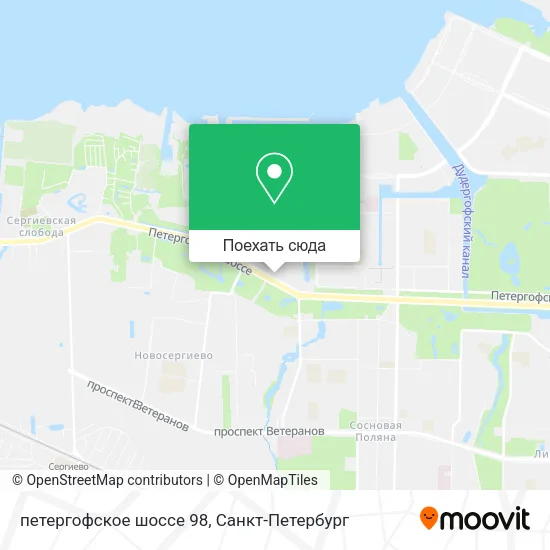 Карта петергофское шоссе 98