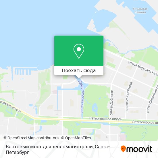 Карта Вантовый мост для тепломагистрали