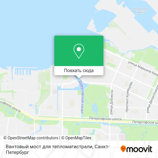 Карта Вантовый мост для тепломагистрали