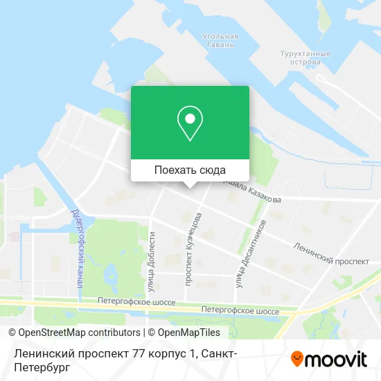 Карта Ленинский  проспект 77 корпус 1