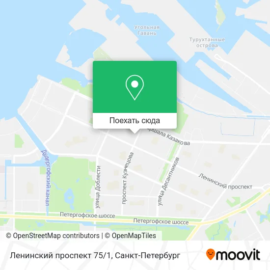 Карта Ленинский проспект 75/1
