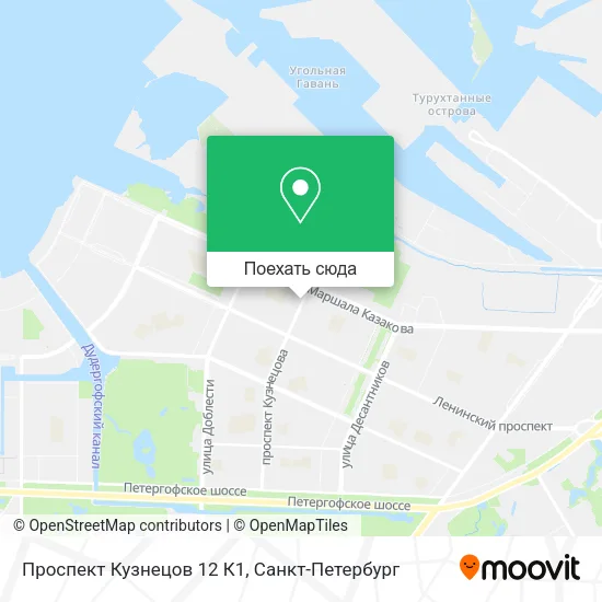 Карта Проспект Кузнецов 12 К1