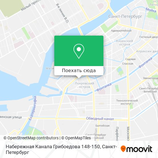 Карта Набережная Канала Грибоедова 148-150