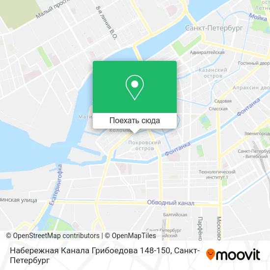 Карта Набережная Канала Грибоедова 148-150