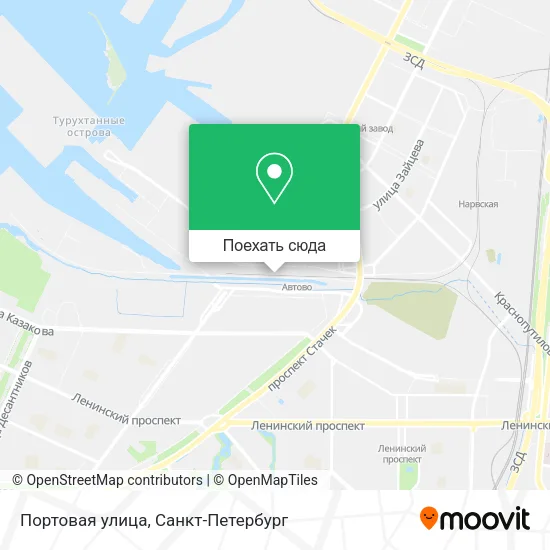Карта Портовая улица