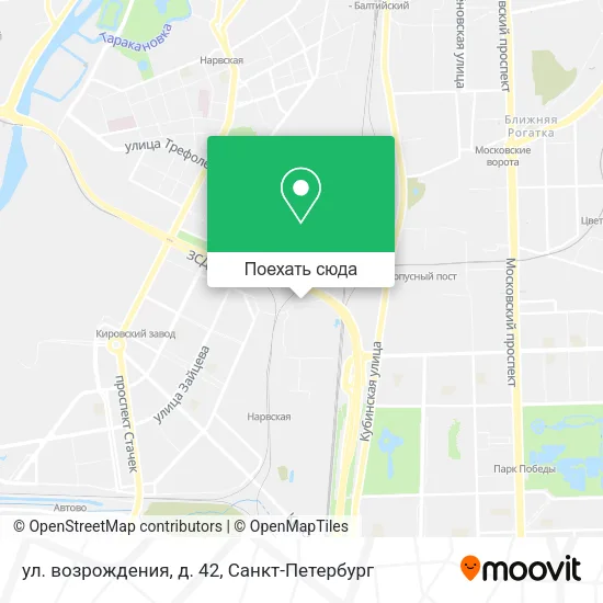Карта ул. возрождения, д. 42