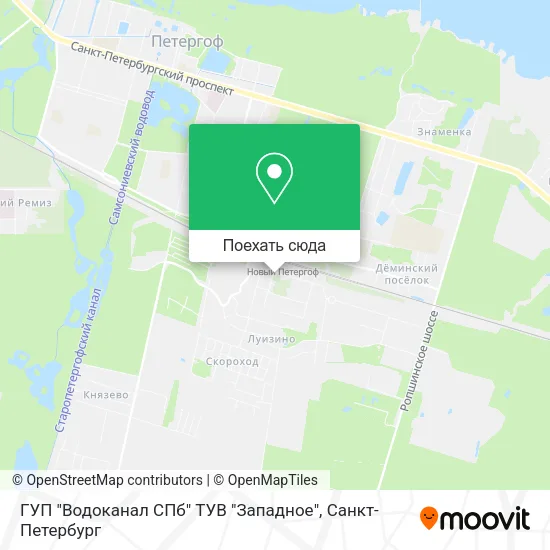 Карта ГУП "Водоканал СПб" ТУВ "Западное"