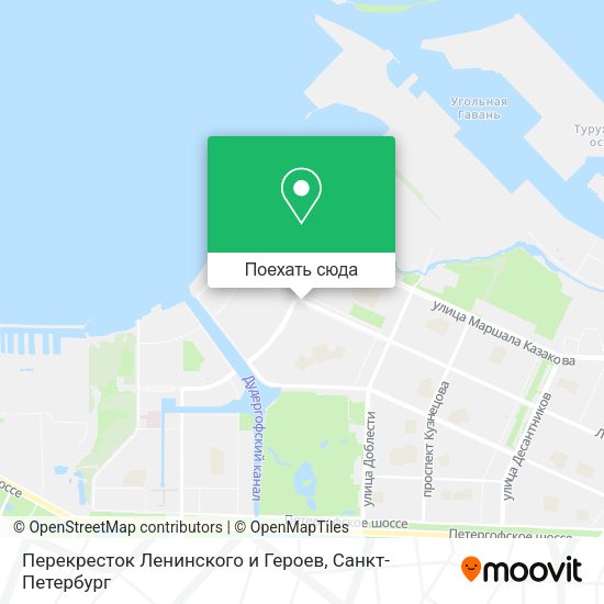 Карта Перекресток Ленинского и Героев