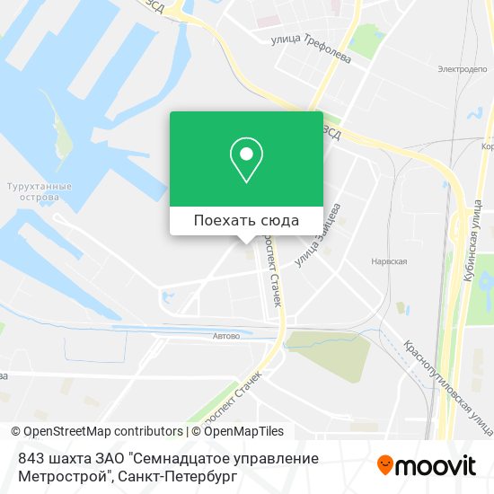 Карта 843 шахта ЗАО "Семнадцатое управление Метрострой"