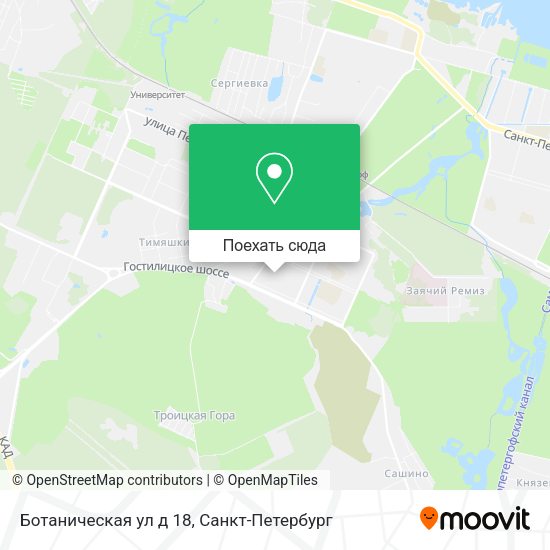 Карта Ботаническая ул д 18