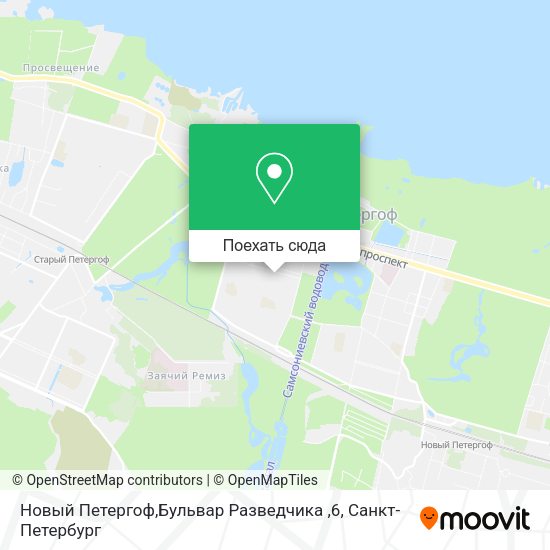 Карта Новый Петергоф,Бульвар Разведчика ,6