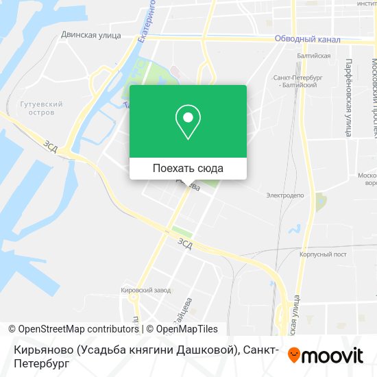 Карта Кирьяново (Усадьба княгини Дашковой)