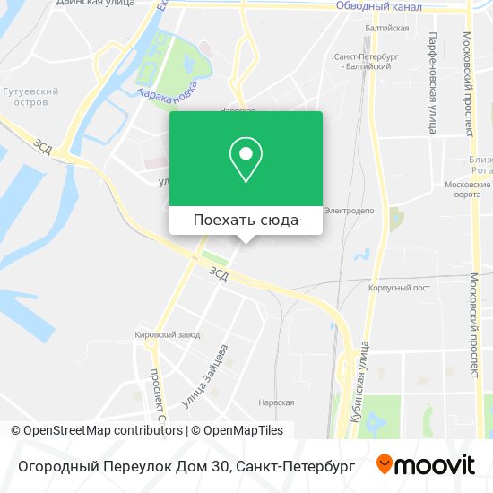 Карта Огородный Переулок Дом 30