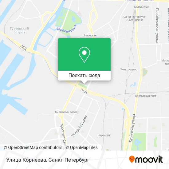 Карта Улица Корнеева