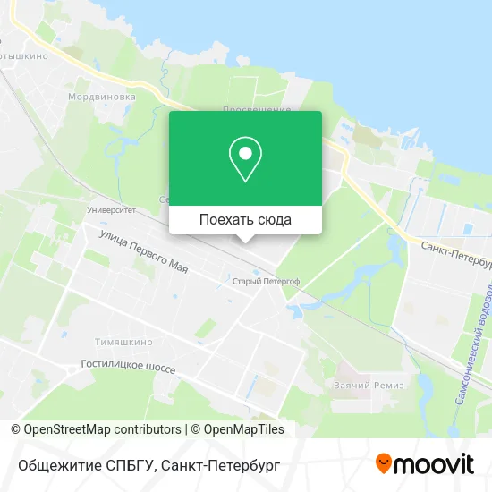 Карта Общежитие СПБГУ