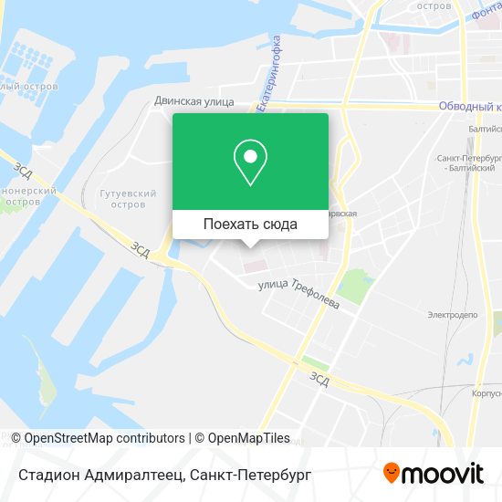 Карта Стадион Адмиралтеец