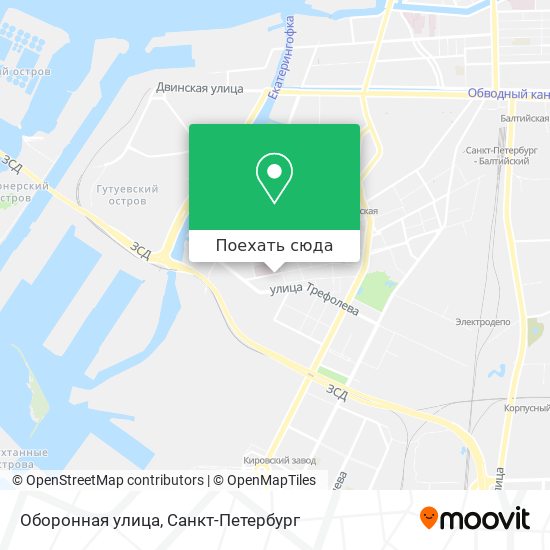 Карта Оборонная улица