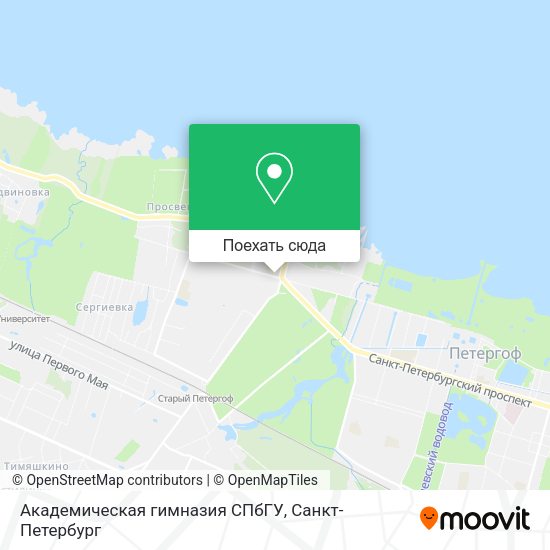 Карта Академическая гимназия СПбГУ