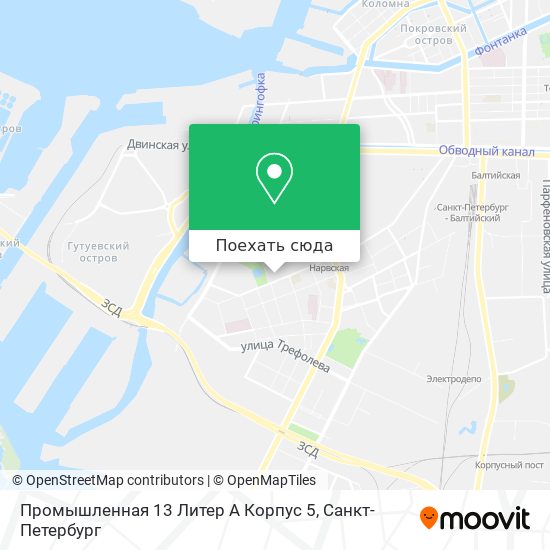 Карта Промышленная 13 Литер А Корпус 5
