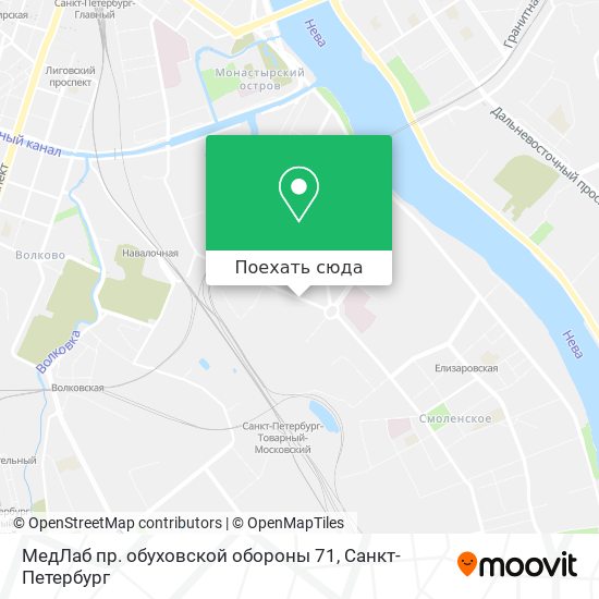 Карта МедЛаб пр. обуховской обороны 71