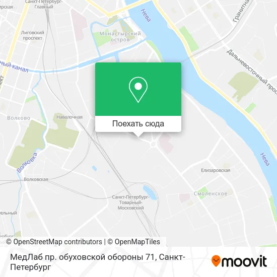 Карта МедЛаб пр. обуховской обороны 71
