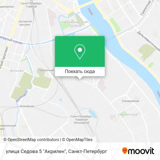 Карта улица Седова 5  "Акрилен"