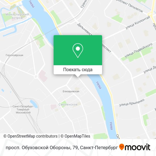 Карта просп. Обуховской Обороны, 79