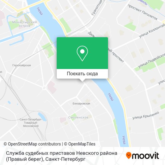 Карта Служба судебных приставов Невского района (Правый берег)