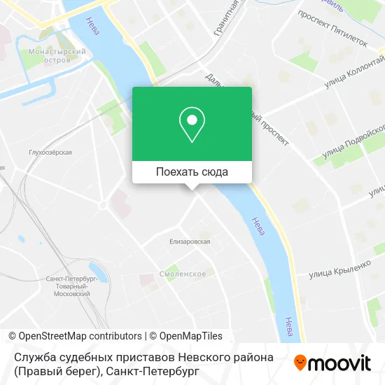 Карта Служба судебных приставов Невского района (Правый берег)